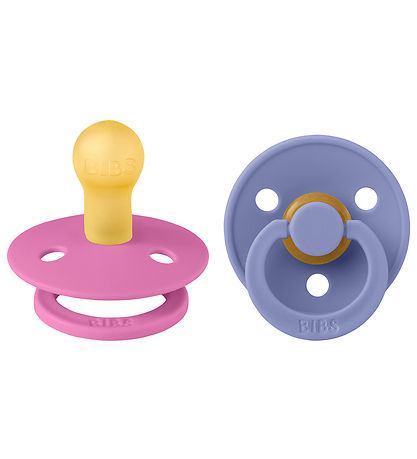 BIBS Colour Sutter - 2-pak - Str. 1 - Rund - Bubblegum/Peri BIBS Colour Sutter - 2-pak - Str. 1 - Rund - Bubblegum/Peri