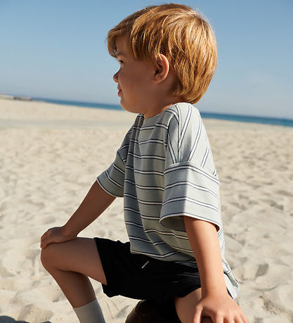 Wheat T-shirt - Tommy - Sea Mist Stripe Wheat T-shirt - Tommy - Sea Mist Stripe