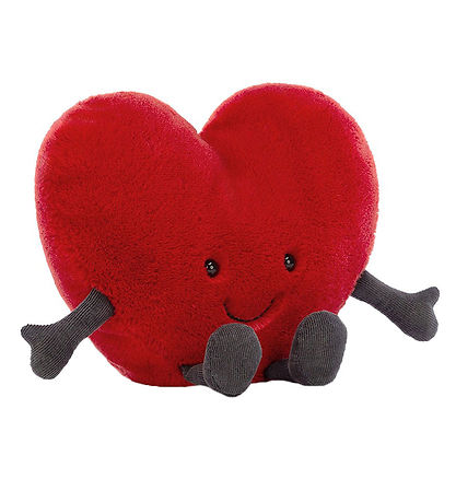 Jellycat Bamse - Large - 19 cm - Amuseable Red Heart Jellycat Bamse - Large - 19 cm - Amuseable Red Heart