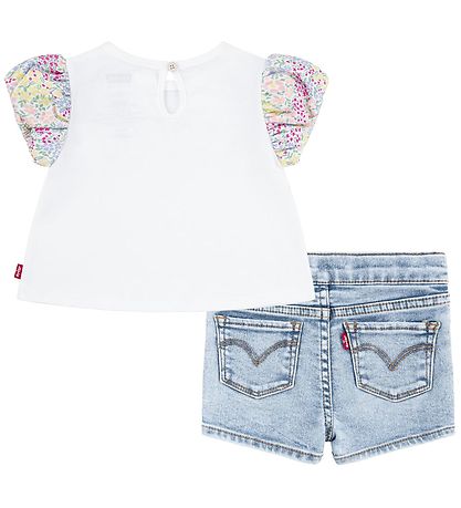 Levis Sæt - Shorts/T-shirt - Denim/Floral - Sugar Swizzle