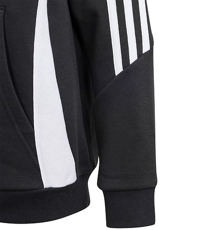 adidas Performance Hættetrøje - Tiro24 SWHOODY - Sort/Hvid