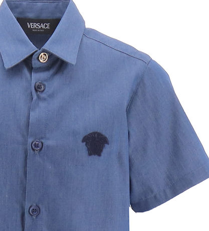 Versace Skjorte - Blå m. Navy Versace Skjorte - Blå m. Navy