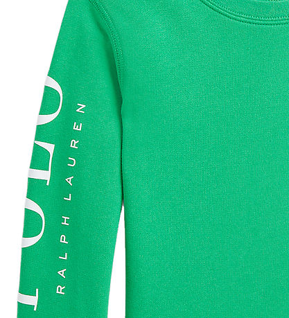 Polo Ralph Lauren Sweatshirt - Tiller Green m. Hvid Polo Ralph Lauren Sweatshirt - Tiller Green m. Hvid