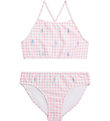 Polo Ralph Lauren Bikini - Pink/Hvidternet m. Logoer Polo Ralph Lauren Bikini - Pink/Hvidternet m. Logoer