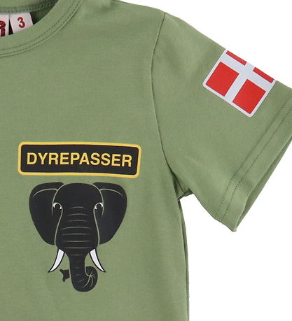 DYR-Cph T-Shirt - Dyrepasser - Sage Elefant