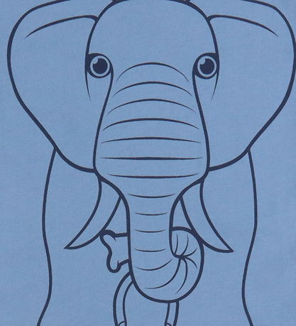 DYR-Cph T-Shirt - Dyrhide - Porcelaine Outline Elefant