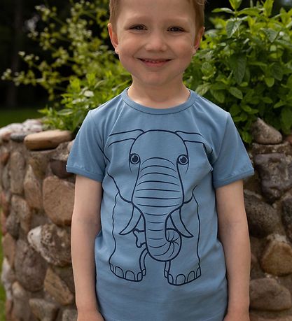 DYR-Cph T-Shirt - Dyrhide - Porcelaine Outline Elefant