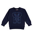 DYR-Cph Sweatshirt - Dyrbellow - Dark Navy Outline Elefant
