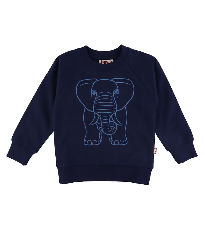 DYR-Cph Sweatshirt - Dyrbellow - Dark Navy Outline Elefant