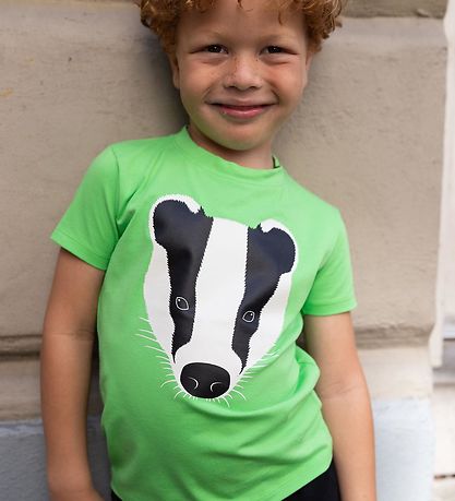 DYR-Cph T-Shirt - Dyrgrowl - Bright Green Grævling DYR-Cph T-Shirt - Dyrgrowl - Bright Green Grævling