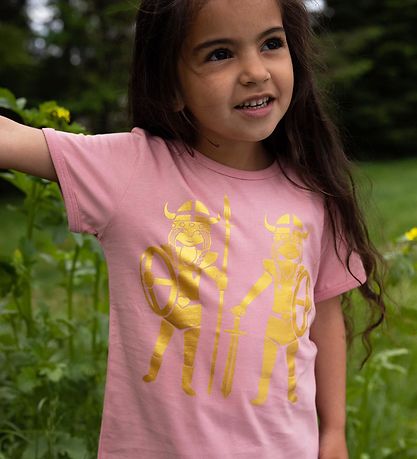 Danefæ T-Shirt - Danebasic - Soft Rose Double Trouble