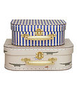 OYOY Kuffertsæt - 2 Stk. - Crocodile & Stripe - Beige OYOY Kuffertsæt - 2 Stk. - Crocodile & Stripe - Beige