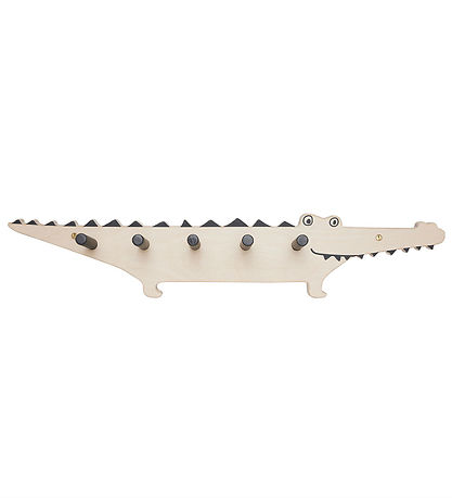 OYOY Knagerække - Træ - 60x7,5x12 cm - Krokodille - Nature OYOY Knagerække - Træ - 60x7,5x12 cm - Krokodille - Nature