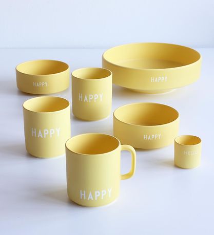 Design Letters Bowl - Snack - Happy - Yellow