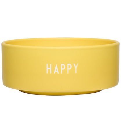 Design Letters Bowl - Snack - Happy - Yellow