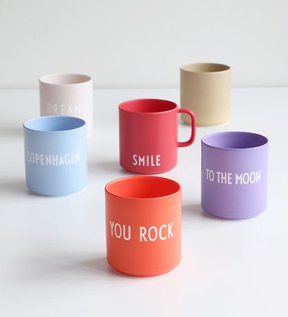 Design Letters Krus - Favourite - Smile - Rød