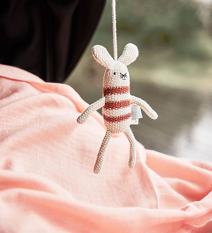 OYOY Stofbleer - 70x70cm - Panda - 2-pak - Khaki/Rose OYOY Stofbleer - 70x70cm - Panda - 2-pak - Khaki/Rose