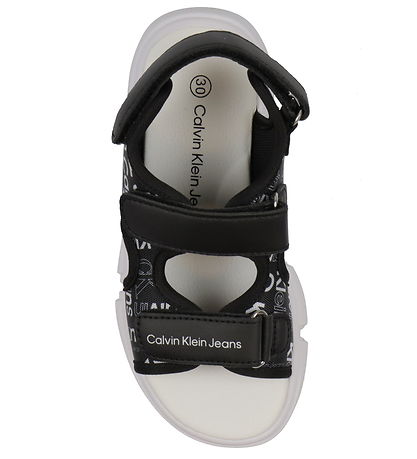 Calvin Klein Sandaler - Sort m. Allover Logo Calvin Klein Sandaler - Sort m. Allover Logo