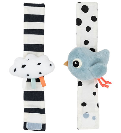 Done By Deer Håndledsranglesæt - 2-pak - Happy Clouds - Blå