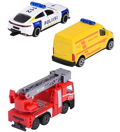Majorette Legetøj - 3 Dele - Redningskøretøjer