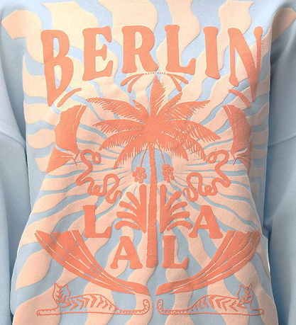 Sweat à Capuche Lala Berlin - Irina - Sunset Palm Cachemire Blue
