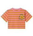 Stella McCartney Kids T-shirt - Pink/Orangestribet m. Print Stella McCartney Kids T-shirt - Pink/Orangestribet m. Print