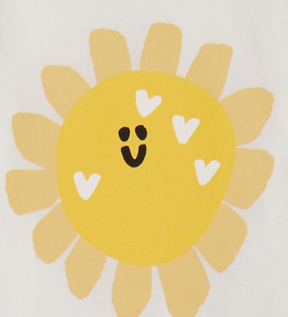 Stella McCartney Kids T-shirt - Hvid/Gul m. Sol Stella McCartney Kids T-shirt - Hvid/Gul m. Sol