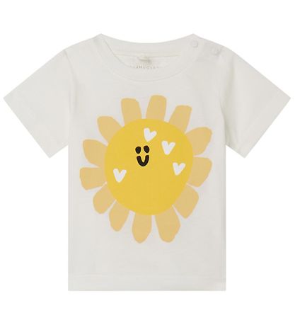 Stella McCartney Kids T-shirt - Hvid/Gul m. Sol Stella McCartney Kids T-shirt - Hvid/Gul m. Sol