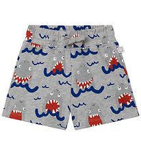 Stella McCartney Kids Sweatshorts - Gråmeleret m. Hajer Stella McCartney Kids Sweatshorts - Gråmeleret m. Hajer