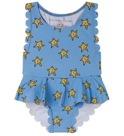 Stella McCartney Kids Badedragt - UV50+ - Blå/Gul m. Søstjerner