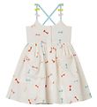 Stella McCartney Kids Kjole - Hvid m. Sløjfer Stella McCartney Kids Kjole - Hvid m. Sløjfer
