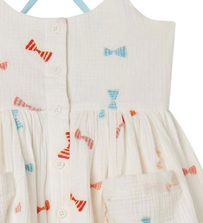 Stella McCartney Kids Kjole - Hvid m. Sløjfer Stella McCartney Kids Kjole - Hvid m. Sløjfer