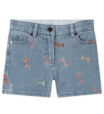 Stella McCartney Kids Denimshorts - Celeste m. Sløjfer Stella McCartney Kids Denimshorts - Celeste m. Sløjfer