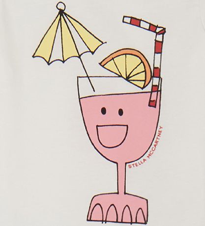 Stella McCartney Kids T-shirt - Hvid m. Drink Stella McCartney Kids T-shirt - Hvid m. Drink