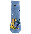 Melton Strømper m. Antiskrid - Let's Go - Denim Blue Melton Strømper m. Antiskrid - Let's Go - Denim Blue