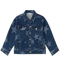 Stella McCartney Kids Denimjakke - Blå/Hvid m. Stjerner Stella McCartney Kids Denimjakke - Blå/Hvid m. Stjerner