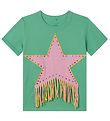 Stella McCartney Kids T-shirt - Grøn/Rosa m. Similisten/Frynser Stella McCartney Kids T-shirt - Grøn/Rosa m. Similisten/Frynser
