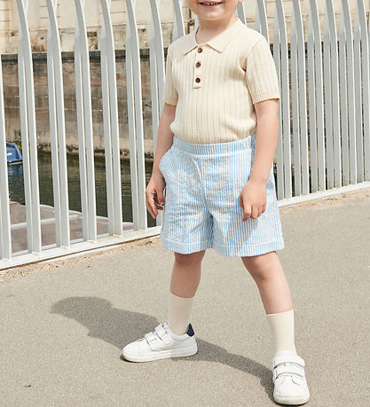 Copenhagen Colors Shorts - Sky Blue/Cream Stripe Copenhagen Colors Shorts - Sky Blue/Cream Stripe