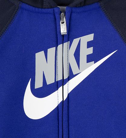 Nike Sweatsæt - Cardigan/Sweatpants/T-shirt - Game Royal