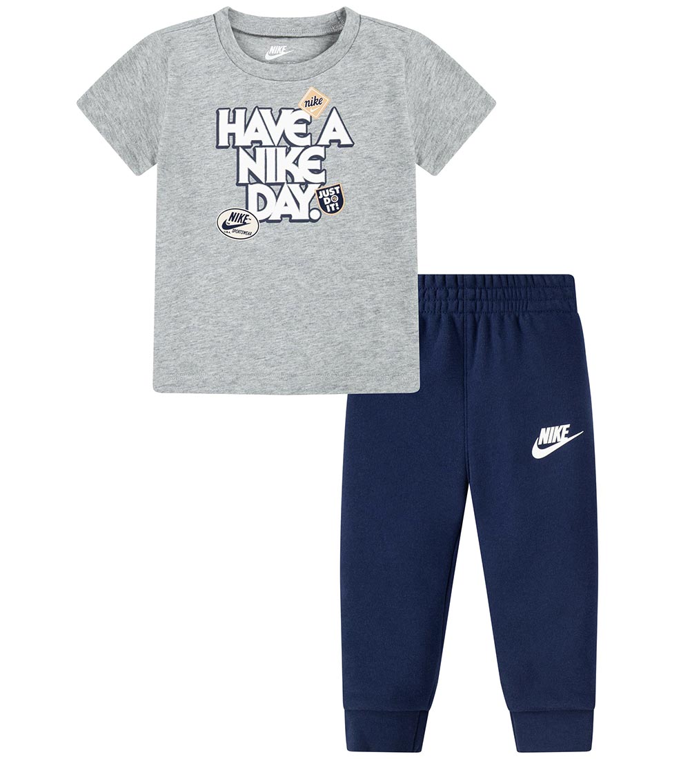 Nike Set - Jogginghosen/T-Shirt - Midnight Navy - Nike - 12 mt - Jogginghosen