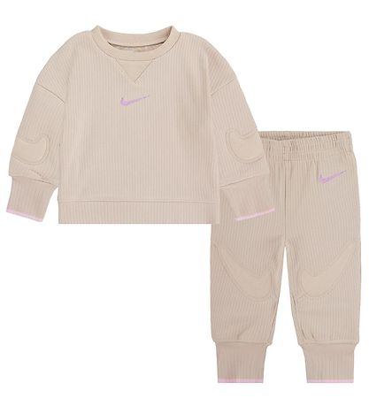 Nike Sæt - Rib - Bukser/Bluse - Sanddrift Nike Sæt - Rib - Bukser/Bluse - Sanddrift
