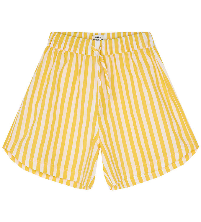 Mads Nørgaard Shorts - Sacky - White Alyssum/Lemon Zest