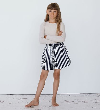 Mads Nørgaard Shorts - Sacky - White Alyssum/Saragasso Sea Mads Nørgaard Shorts - Sacky - White Alyssum/Saragasso Sea
