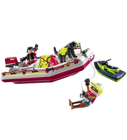 Playmobil Action Heroes - Brandbåd med Vand... - 71464 - 52 Dele