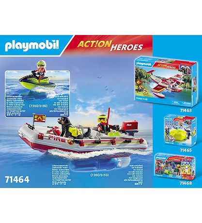 Playmobil Action Heroes - Brandbåd med Vand... - 71464 - 52 Dele