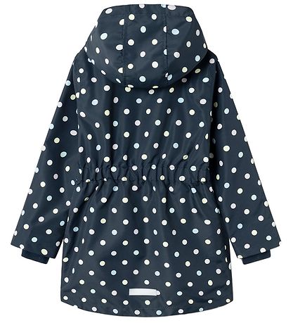 Name It Sommerjakke - NkfMaxi Long - Dark Sapphire m. Prikker