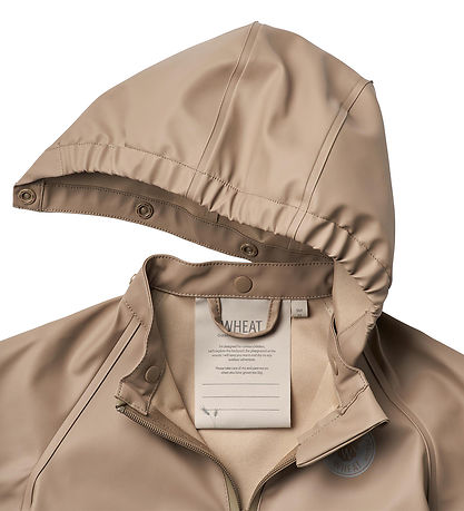 Wheat Regnjakke - Charlie - Beige Stone Wheat Regnjakke - Charlie - Beige Stone