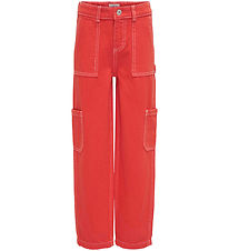 Kids Only Bukser - KogVilje - Flame Scarlet/White Stitches Kids Only Bukser - KogVilje - Flame Scarlet/White Stitches