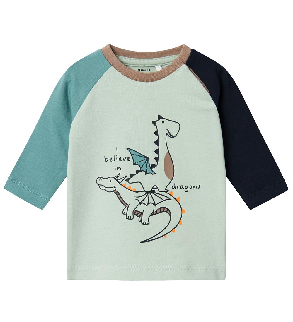 Name It Bluse - NbmDish - Silt Green - Name It - 50 - Blusen