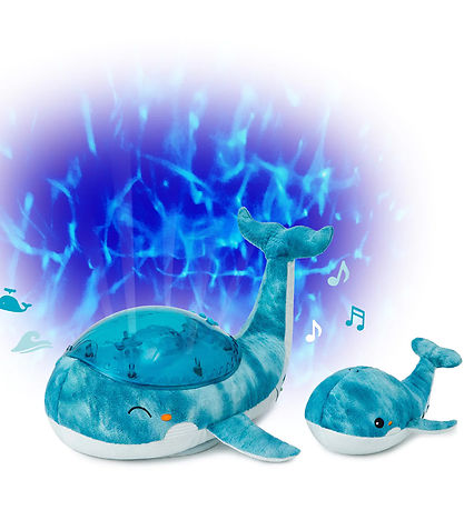 Cloud-B Natlampe m. Lyd - Tranquil Whale m. Unge - 30x28x13 cm -
